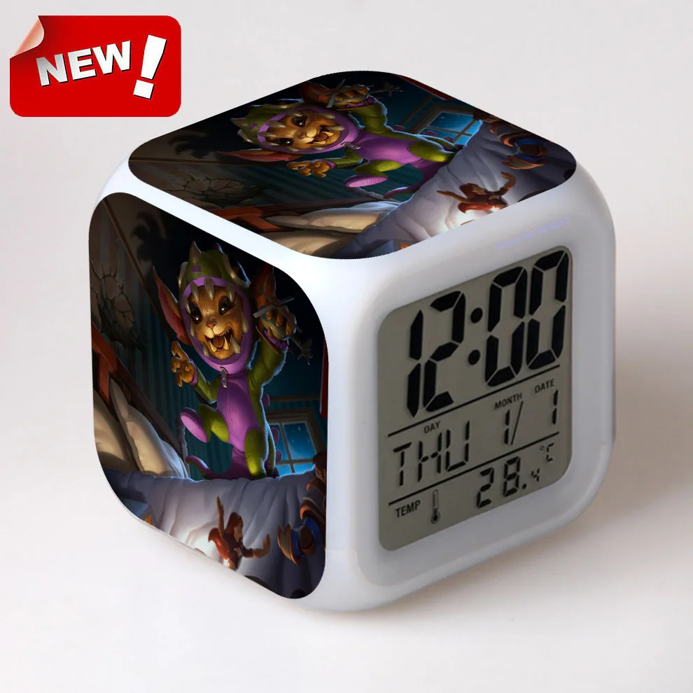 Фото Gnar for LOL Alarm Clock Led Light 7 Color Change Lcd Display Watch Klok Projection Square Reloj Despertador Digital Gnar for LOL Alarm Clock Led Light 7 Color Change Lcd Display Watch Klok Projection Square Reloj Despertador Digital