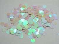 2000 white ab flat round loose sequins paillettes top hole 10mm sewing wedding