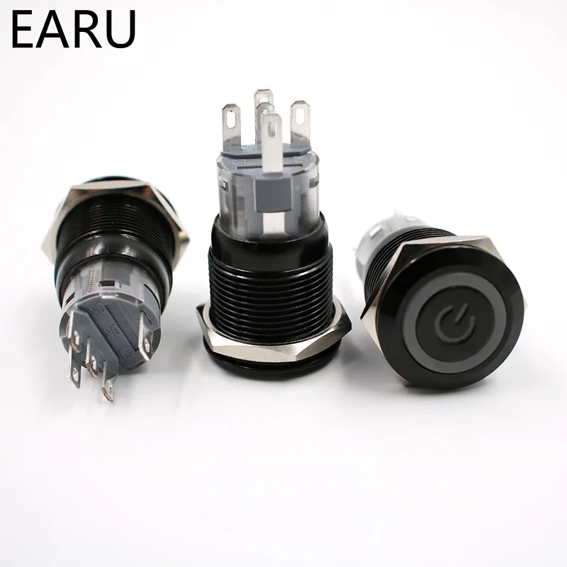 19 мм алюминиевый черный водонепроницаемый мгновенный без фиксации