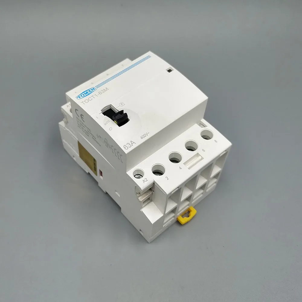 Contator Modular da C.a. do Agregado Familiar do Trilho do Ruído de Toct1 4p 63a 220v 230v 50 60hz com Interruptor de Controle Manual 4no ou 2no 2nc ou 4nc