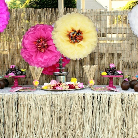 35 см ткани Бумага Пипидастр шары Круглый Цветок помпонами цветок Шары Для