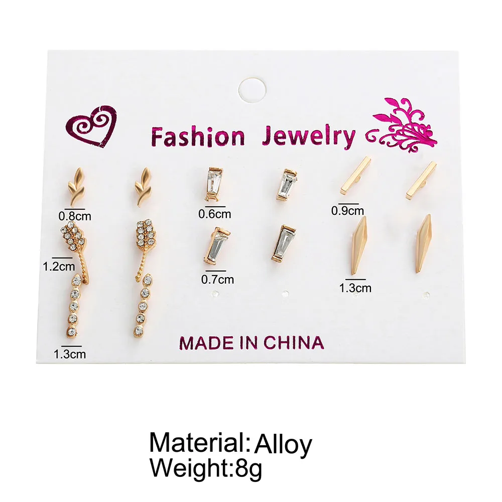 7 пар женские серьги-каффы с кристаллами | Украшения и аксессуары