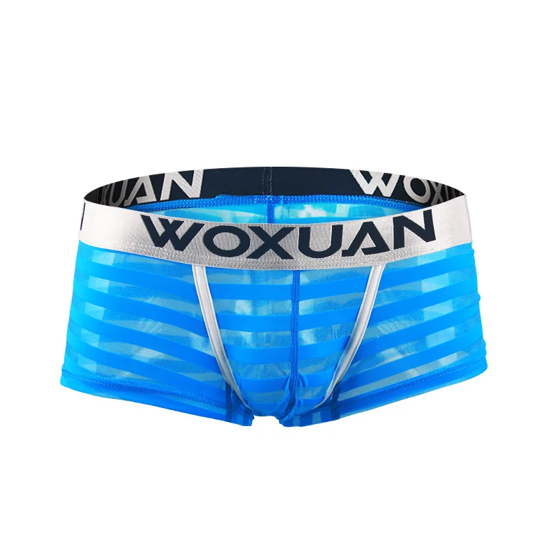 Сексуальное мужское нижнее белье прозрачные выпуклые трусы из сетчатой ткани с