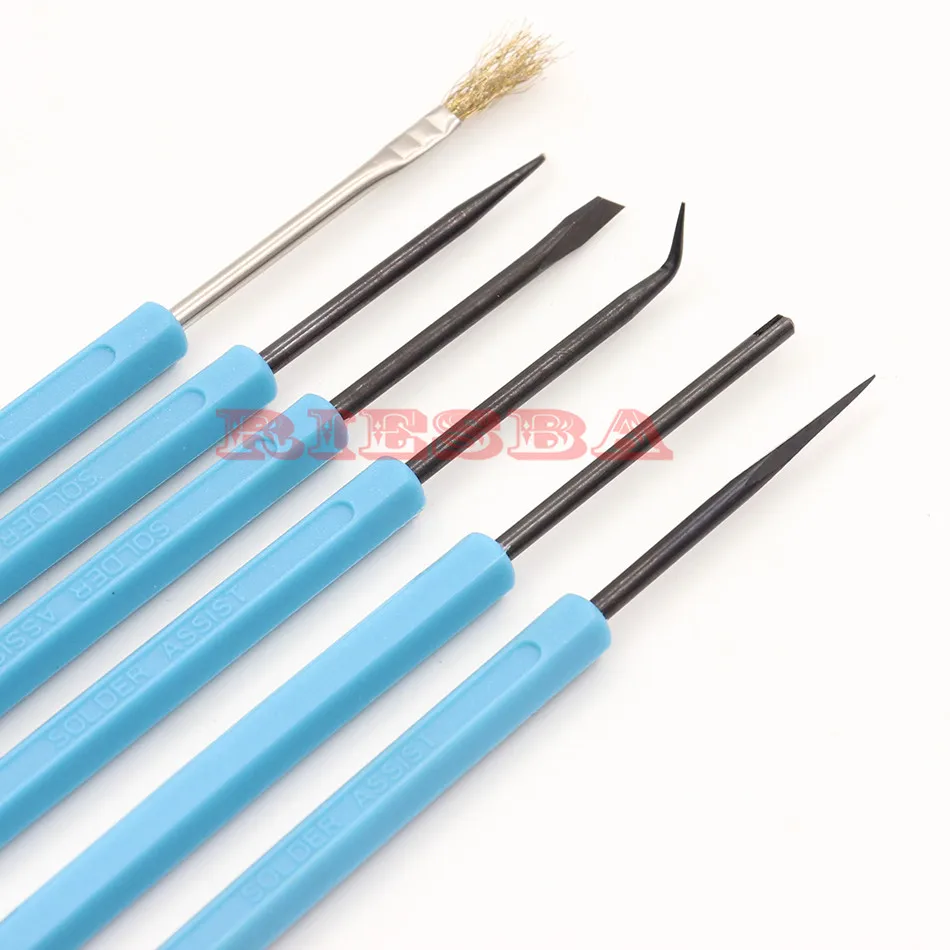 

Useful 6 In 1 BGA Solder Assist Tools + Iron clean ball for PCB Repair Rework