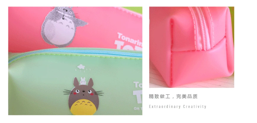 Новый милый Kawaii с рисунком Тоторо Пенал желе клей японского аниме Ручка сумки для