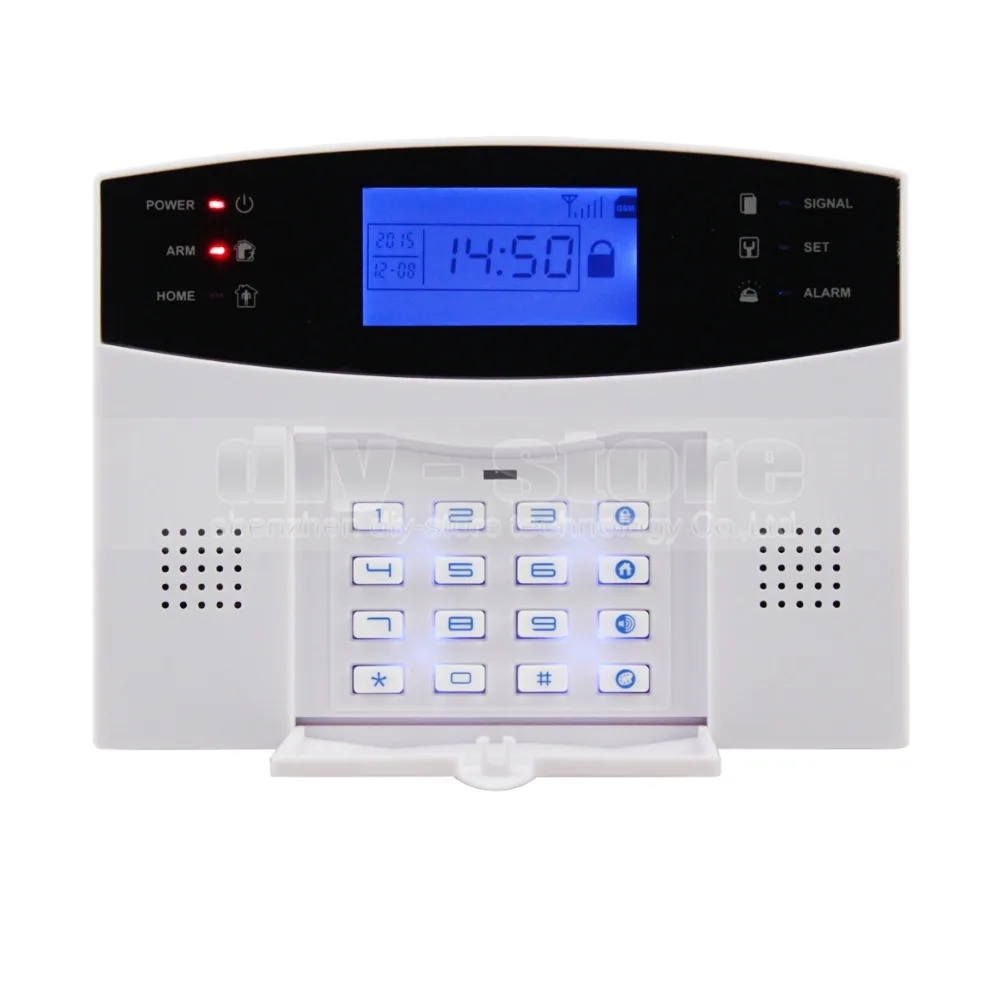 DIYSECUR 433 МГц Беспроводная Проводная GSM/SMS/текст/набор охранной сигнализации система автоматического набора зона защиты для хранения гаража домашний сад