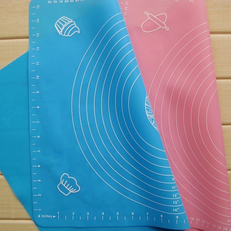 Большой силиконовый коврик для выпечки 2 размера утолщенный раскатки муки