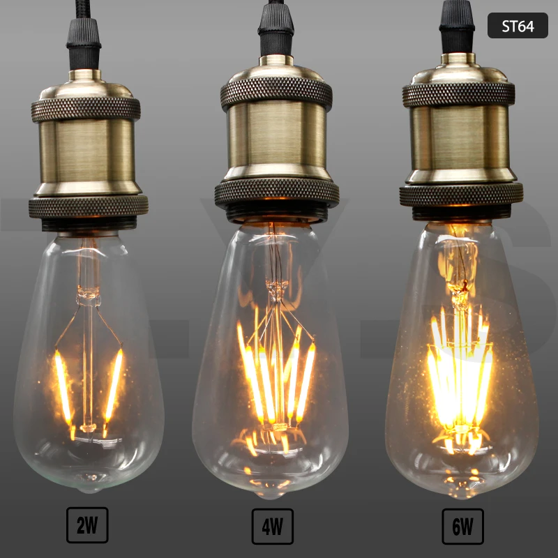 Ampoule винтажный светодиодный светильник Эдисона E27 E14 220V ретро 2 Вт 4 6 DIY накаливания