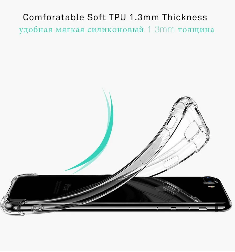 Caseriver противоударный чехол для iPhone 6 S 7 8 Plus X силиконовый из ТПУ с изображением