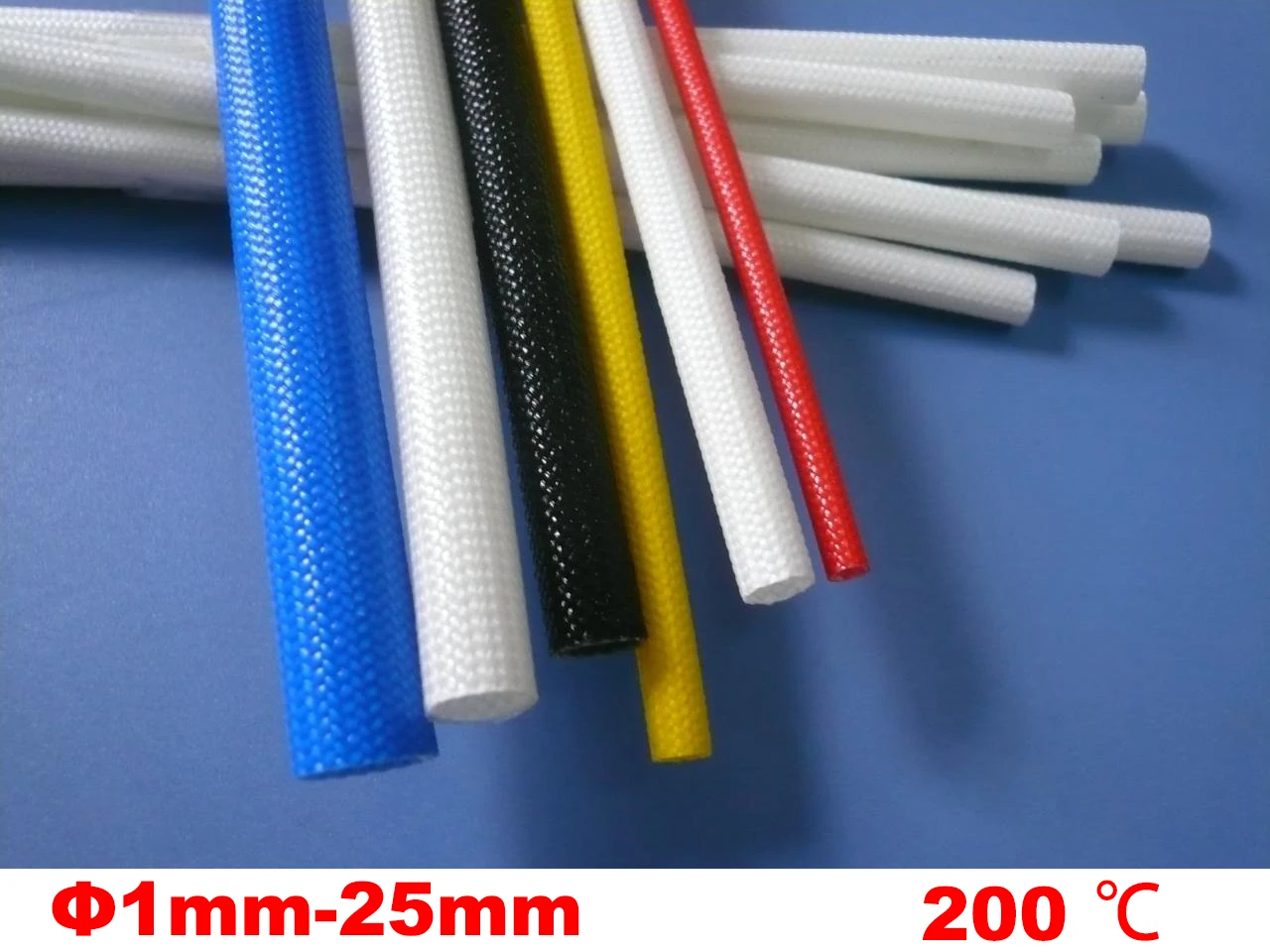 Tubo de carcasa de Resina de silicona, tubo de fibra de vidrio, trenzado, de alta temperatura, 200 grados, color blanco y negro, 2M, 16mm