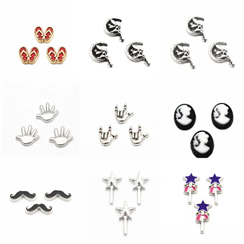 Новое поступление 10 шт./лот усы Elfin Плавающие Подвески живой стеклянный медальон