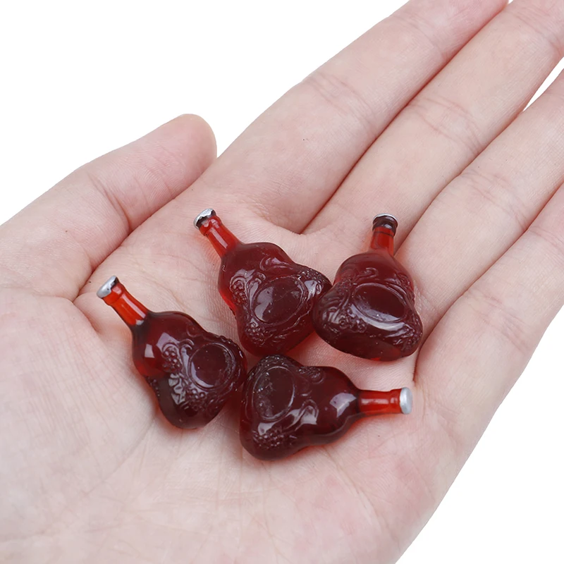 Аксессуары для домашнего декора кукольного домика миниатюрные 4 бутылки виски