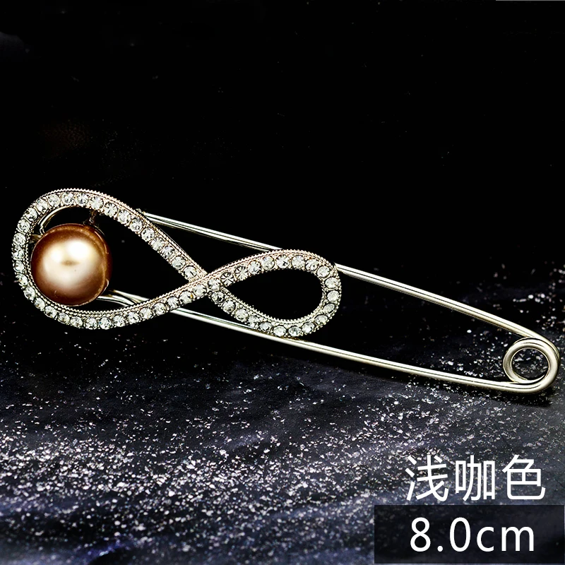 Серебряный/золотой жемчуг pin для пальто шаль брошь аксессуары для одежды подарок - Цвет: coffee