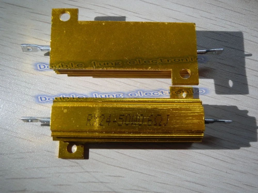 2 шт./лот RX24 50 Вт ватт 0.22R 0.25R 0.33R 0.4R 0.47R 0.5R 0.6R 0.8R Ohm светодиодный нагрузочный резистор