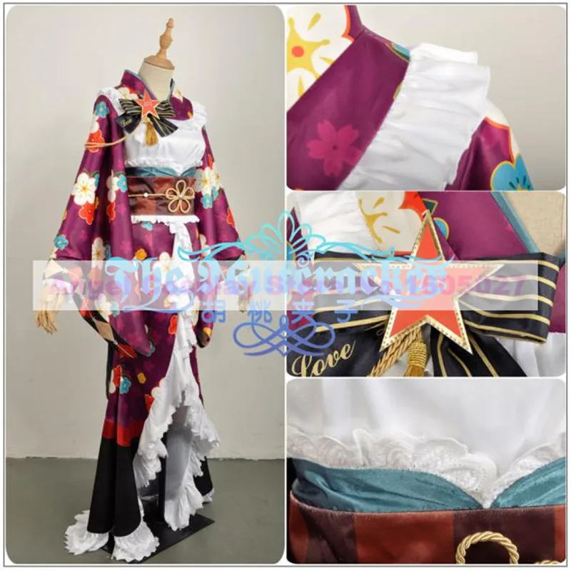 Отлично! Красивое кимоно Taisho костюм для косплея Нозоми и тоджо Хэллоуина пояс