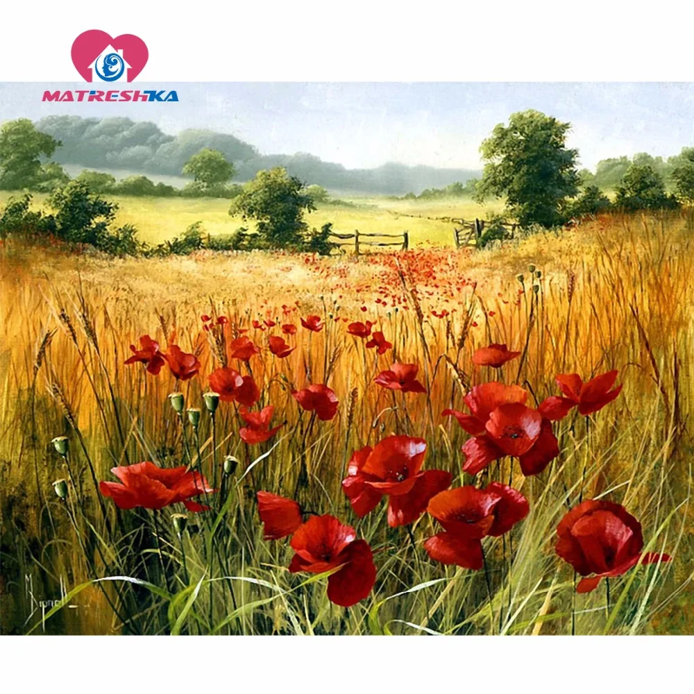 Алмазная вышивка Ландшафтная мозаика с бриллиантами распродажа фотографии