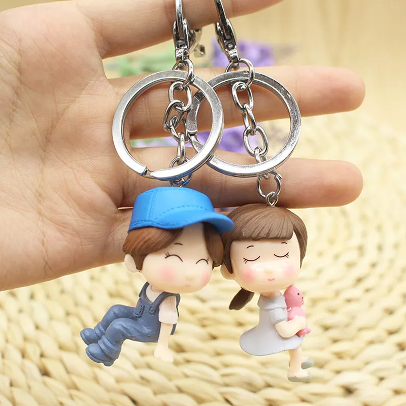 Модный милый брелок для ключей из сплава ПВХ мальчиков и девочек с кроликом