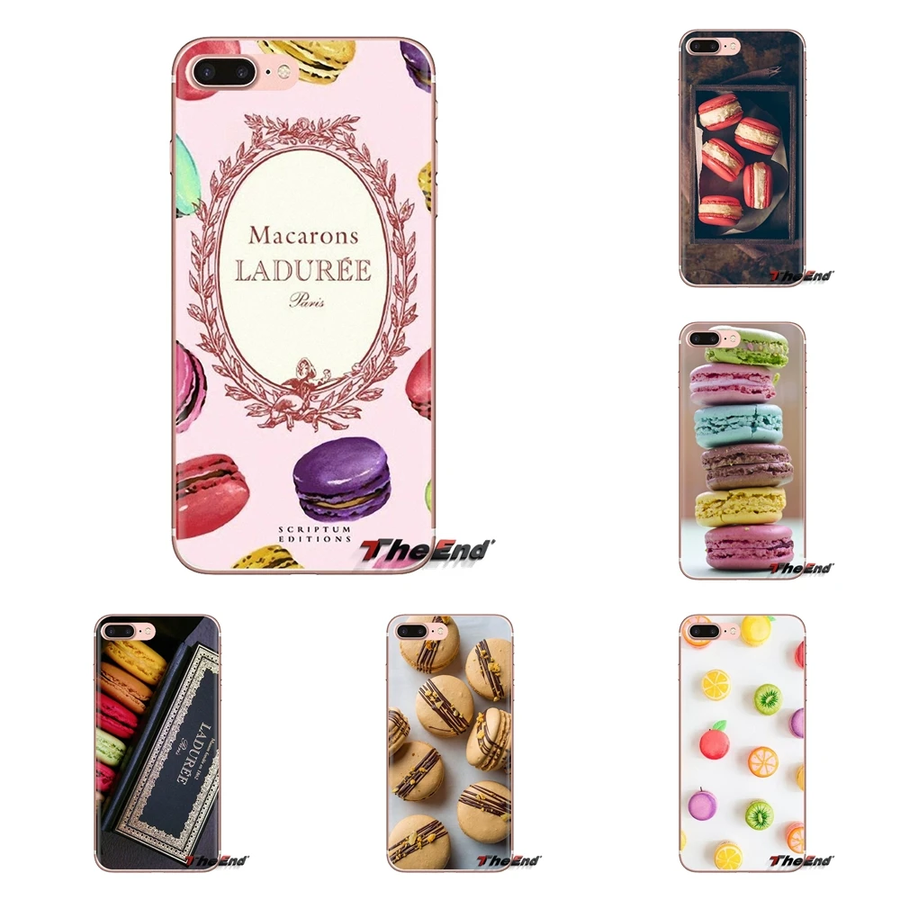 Transparent Soft Covers dessert ice cream laduree Macarons For iPod Touch Apple iPhone 4 4S 5 5S SE 5C 6 6S 7 8 X XR XS Plus MAX |