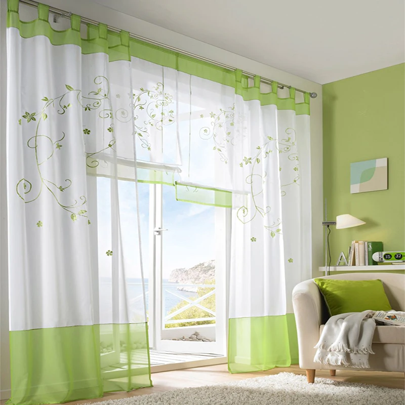 Новинка 2016 оконные шторы для гостиной роскошные с 3d вышивкой прозрачные