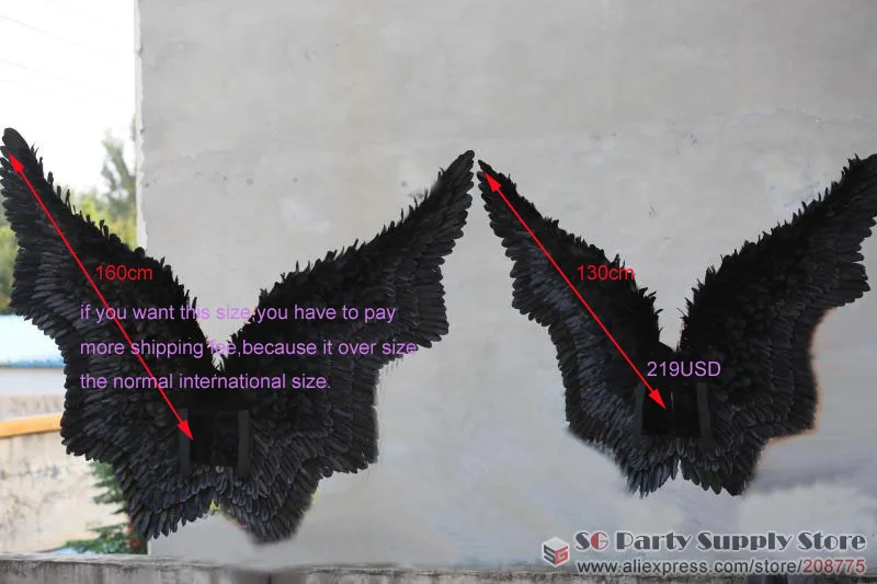 Новый высококачественный реквизит для косплея большой черный дьявол крылья