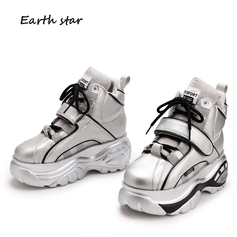 EARTH STAR/Новинка; обувь для предпродажи; женские брендовые кроссовки на платформе; chaussure; сезон осень; женская обувь; дышащая обувь для девочек, увеличивающая рост