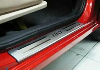 Для KIA RIO 2010 2014 K2 порог из нержавеющей стали 4 шт./компл. автомобильные аксессуары
