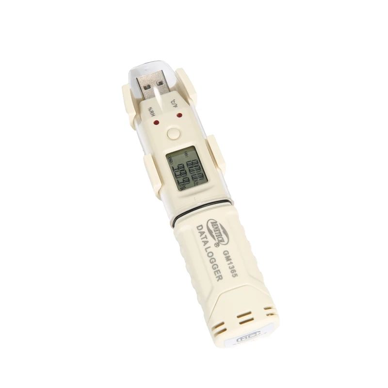 Белый Бренд lcd регистратор данных температуры влажности USB цифровой регистратор температуры влажности-30~+ 80 градусов Цельсия ТЕА автоматический Регистратор GM1365 - Цвет: Белый