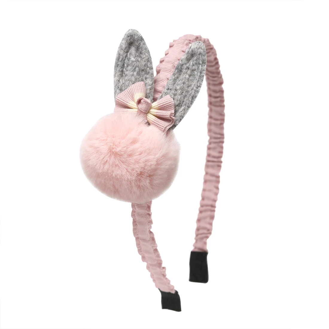Rabbit Doll Hairbands Pom Ball Bowknot Hair Accessories for Girl Lovely Bands Hoop Cartoon Princess Headbands | Детская одежда и