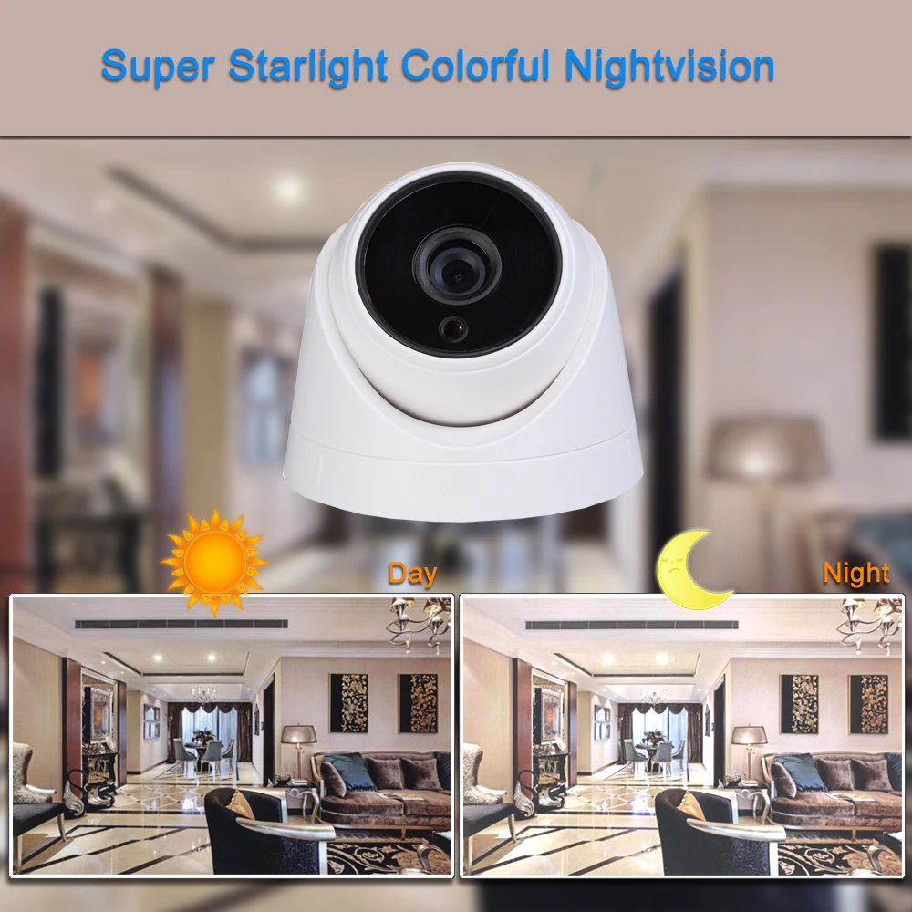 Hamrolte Starlight 1080 P ip-камера sony IMX307 Ультралегкая подсветка 0.0001Lux 3,6 мм объектив Starlight цветной ночного видения H.265X