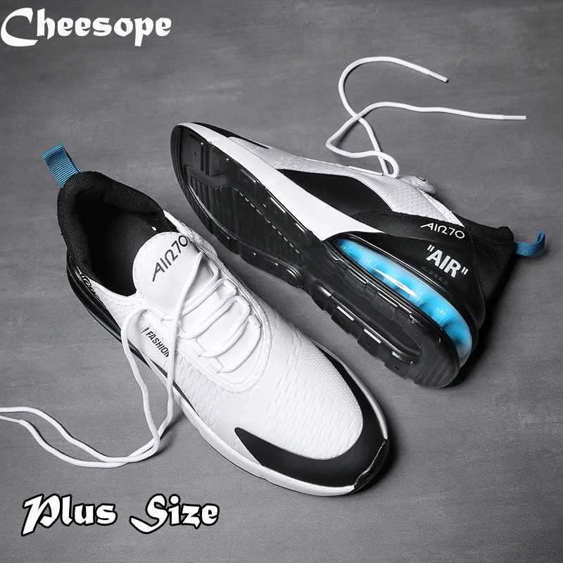 Мужские кроссовки на воздушной подушке Модные дышащие шнурках унисекс большие