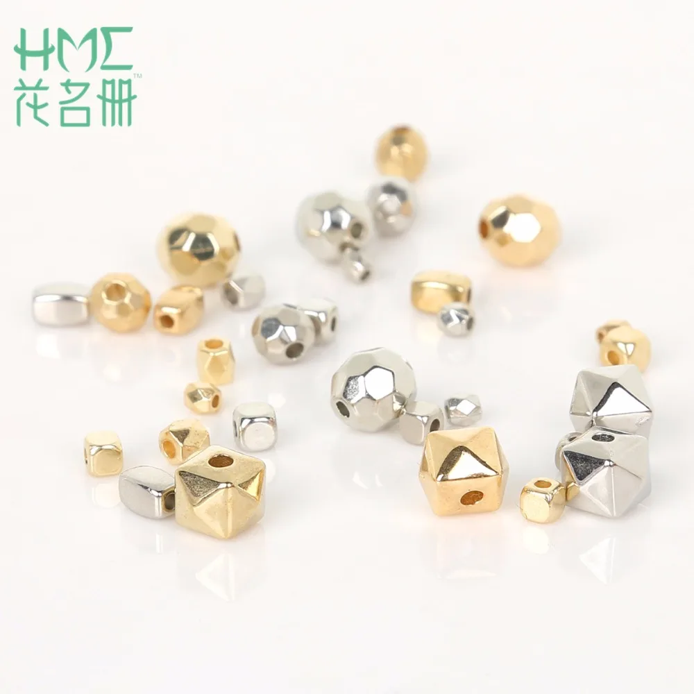 3/4/6/8 мм 100 500 шт. пластиковые бусины|beads loose|beads goldbeads for jewelry making |