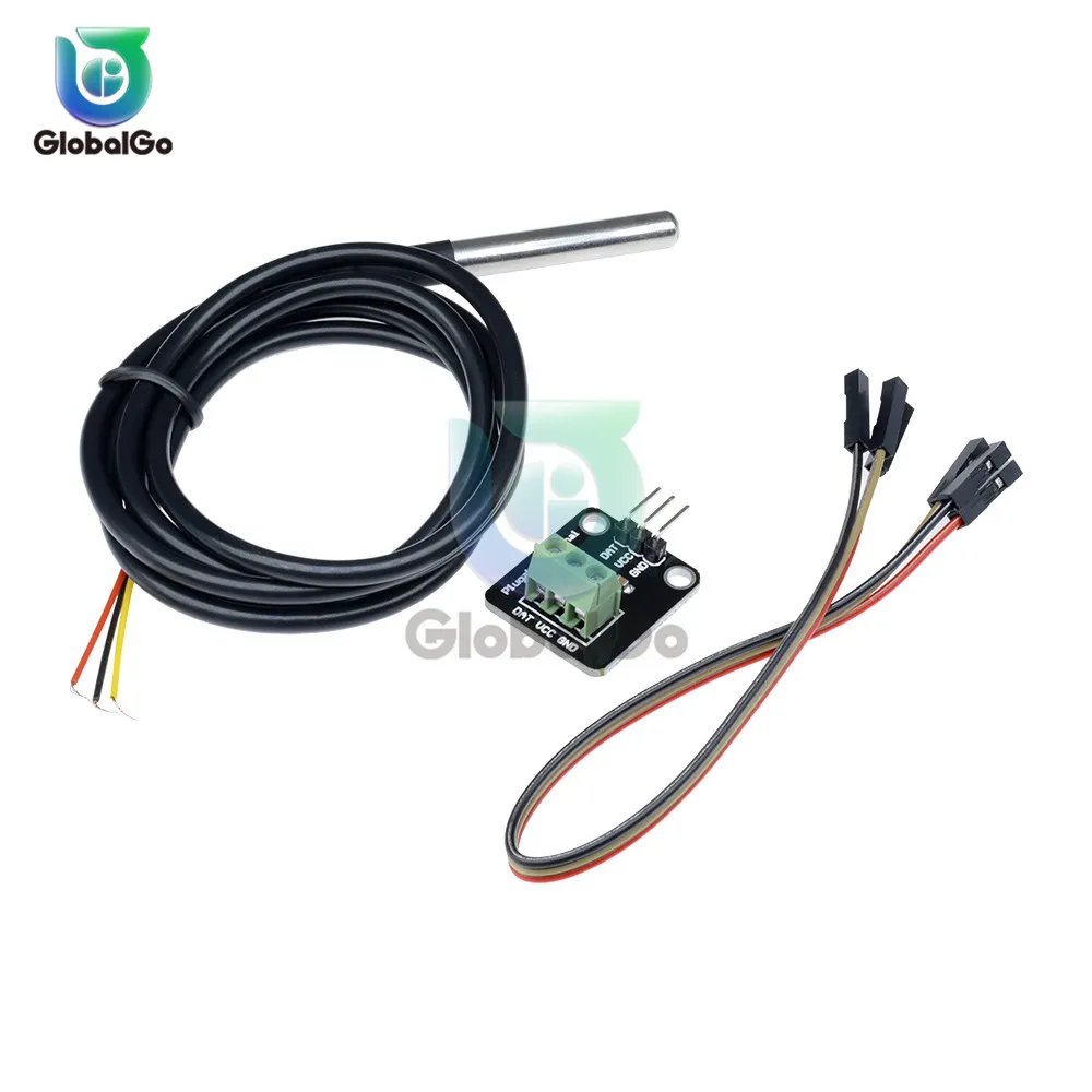 Водонепроницаемый датчик температуры из нержавеющей стали DS18B20 щуп 18B20 модуль