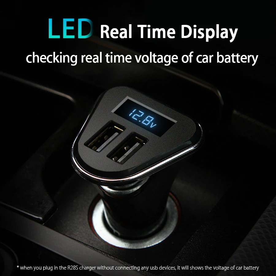 Автомобильное зарядное устройство для телефона с двумя мини USB адаптер 2 портами