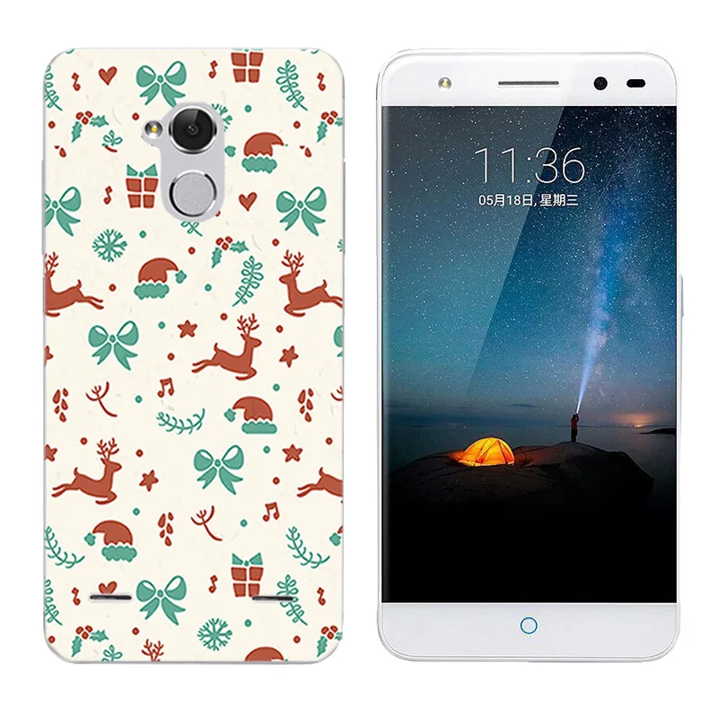 5.0&quot for ZTE Blade BA2 V7 Lite Back Cover Soft Silicone Phone Case Merry Day Printing V7Lite Coque Capa |