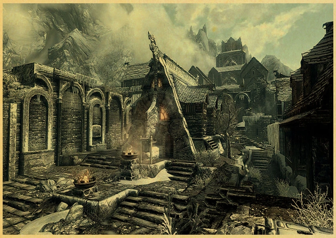 Ролевые игры The Elder Scrolls V Skyrim ролевые карты ретро постер винтажный настенный Декор для дома бара кафе для детской комнаты