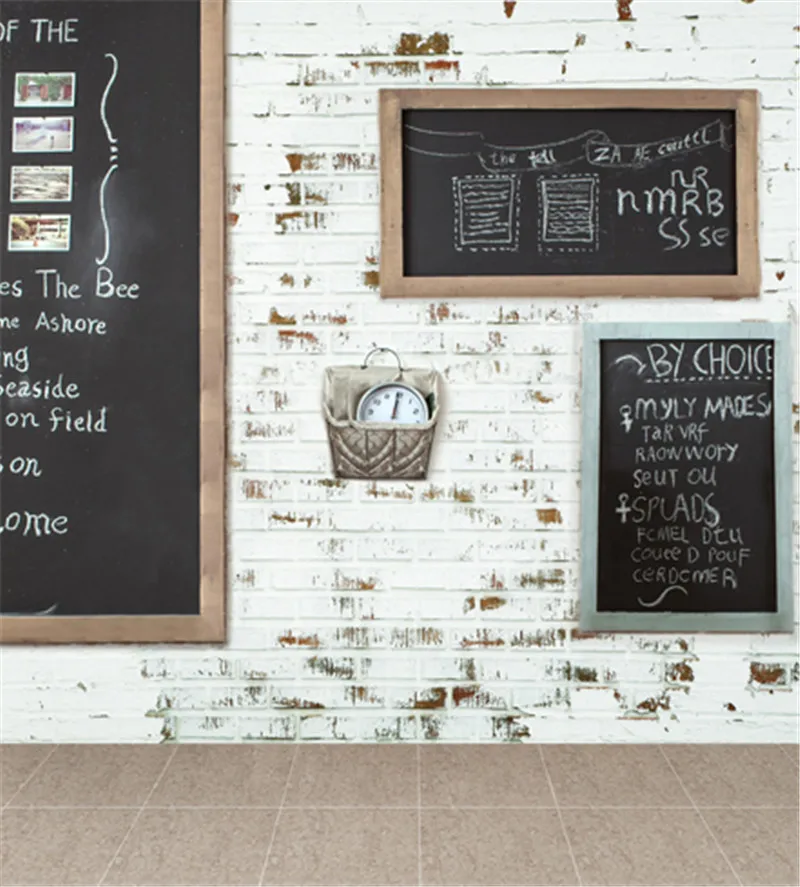 Тонкий виниловый тканевый фон для фотосъемки черная доска в белой стене простые