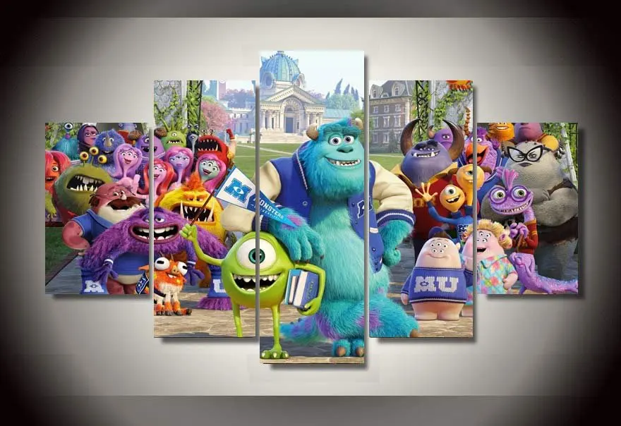 5 шт./компл. Холст Искусство Монстры университет Inc холст картины украшения для