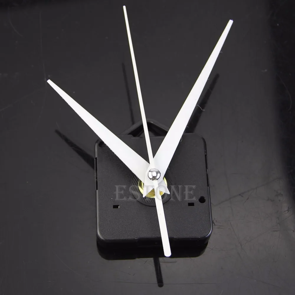 Черные кварцевые настенные часы сделай сам белые стрелки механизм движения