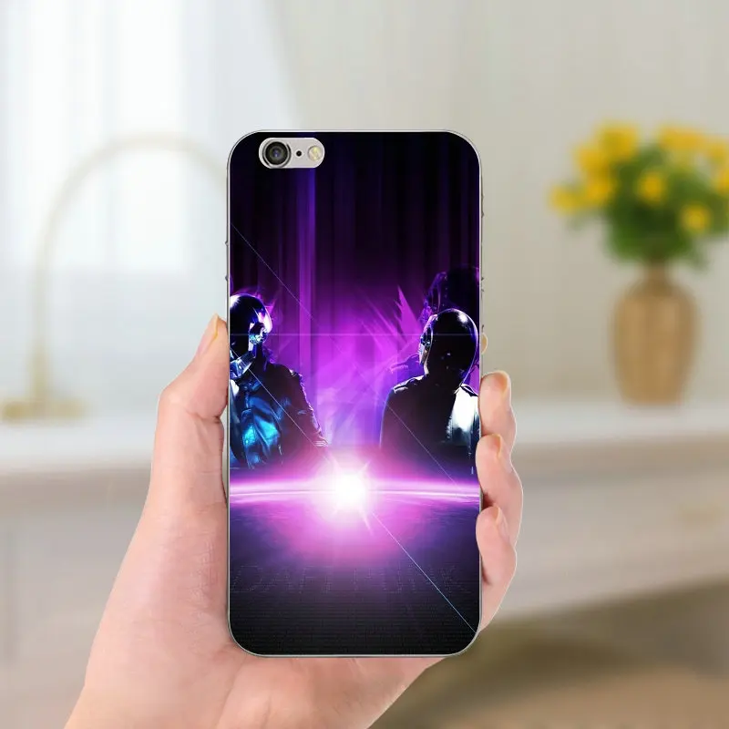 Шлем Daft Punk узор Мягкий ТПУ силиконовый чехол для телефона iPhone 8 7 6 S Plus X 5 5S SE 5C 4 Coque