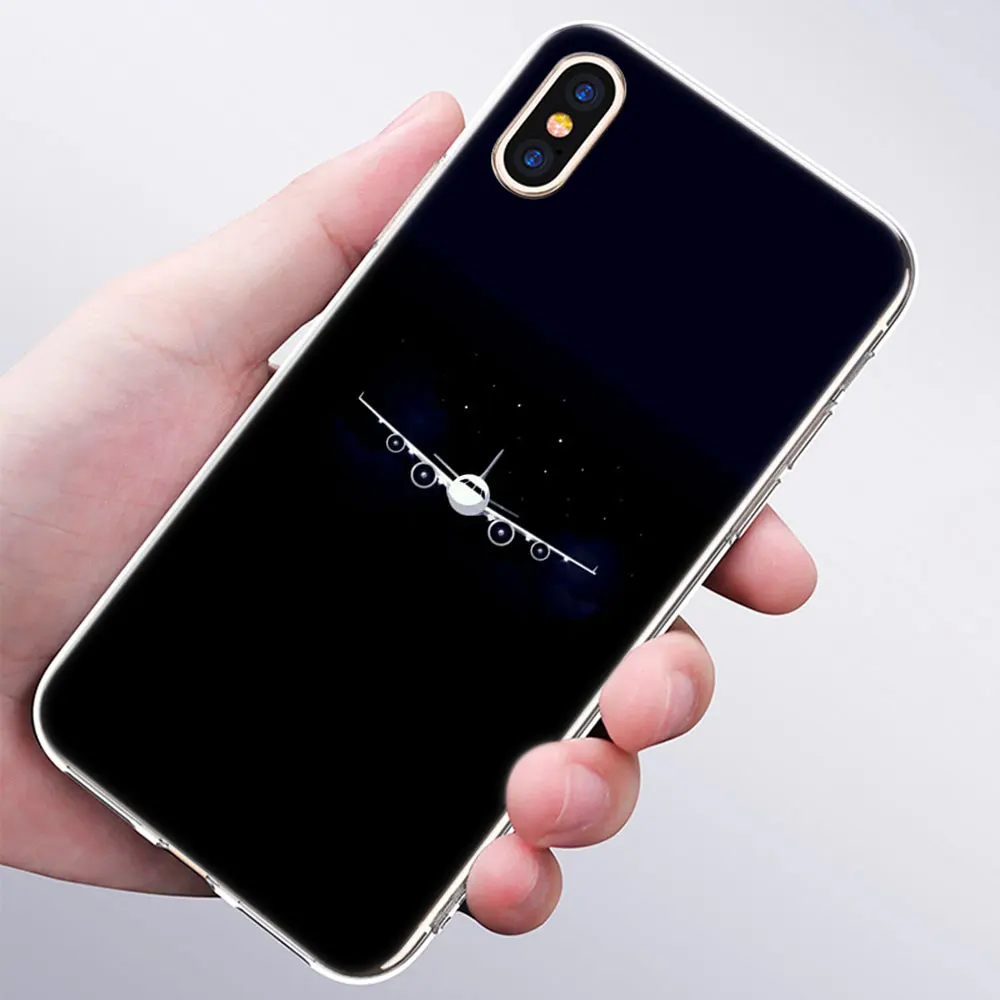 010 Модный мягкий силиконовый чехол с рисунком самолета для Apple iPhone 11 Pro XS MAX XR X 7 8 Plus 6 6s Plus 5 5C 5S SE TPU - Цвет: 010