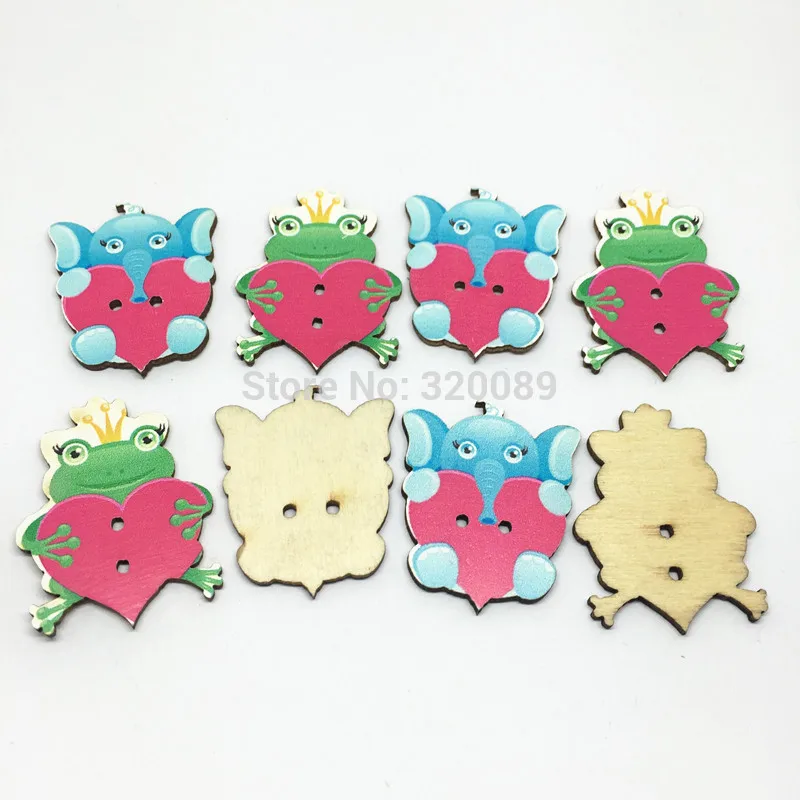 100 шт. деревянные пуговицы для шитья 35 мм|sewing buttons|buttons scrapbookingwood sewing buttons |