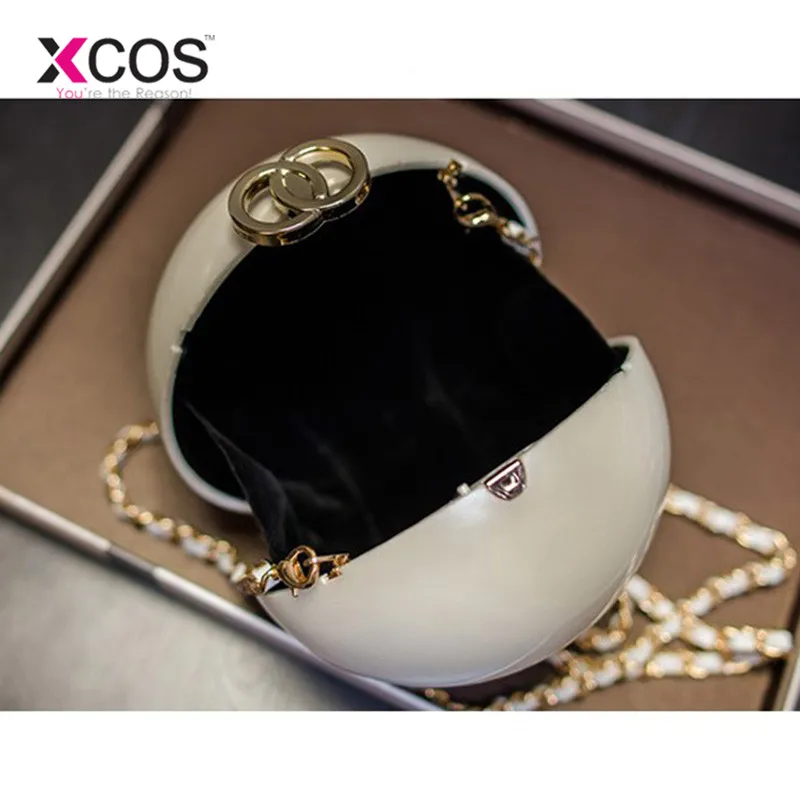 Новая женская вечерняя сумка с жемчужинами в форме шарика сумки на ремне жесткая