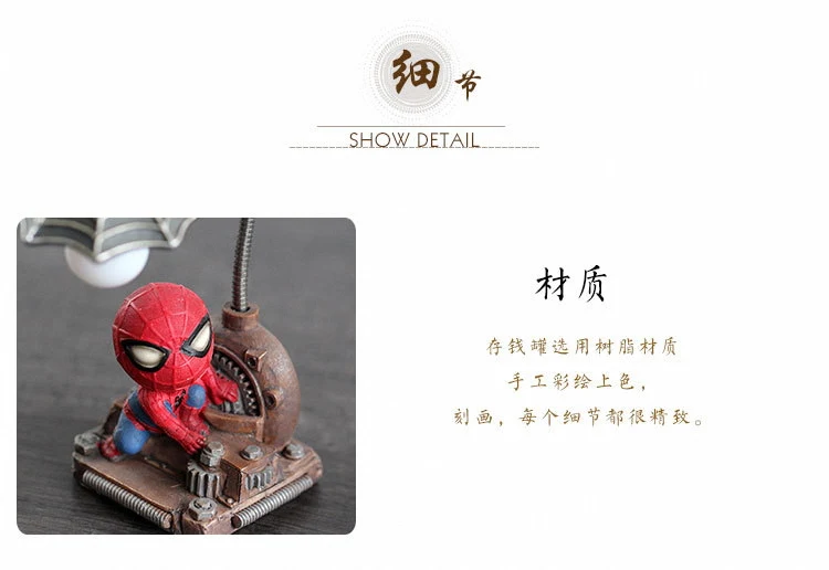 Светодиодный ночник с рисунком Marvel, Человек-паук, Мстители, настольный ночник, светильник из смолы для детей, прикроватная тумбочка для спальни, подарки для детей