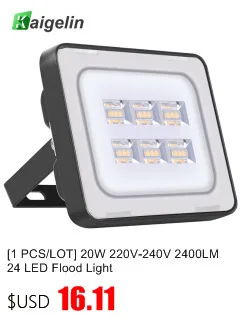 Kaigelin 50 Вт Светодиодный прожектор 220-240 V 6000LM 64 светодиодный IP65 Водонепроницаемый прожектор Светодиодный прожектор для наружного применения настенная лампа Сад Освещение