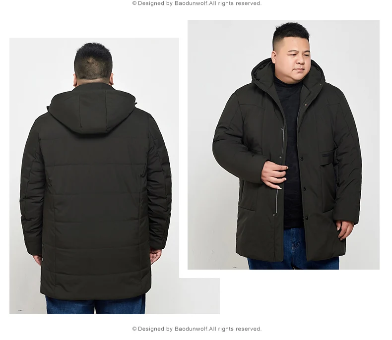 Мужская зимняя куртка размера плюс 10XL 8XL 6XL 4XL брендовая одежда плотная теплая