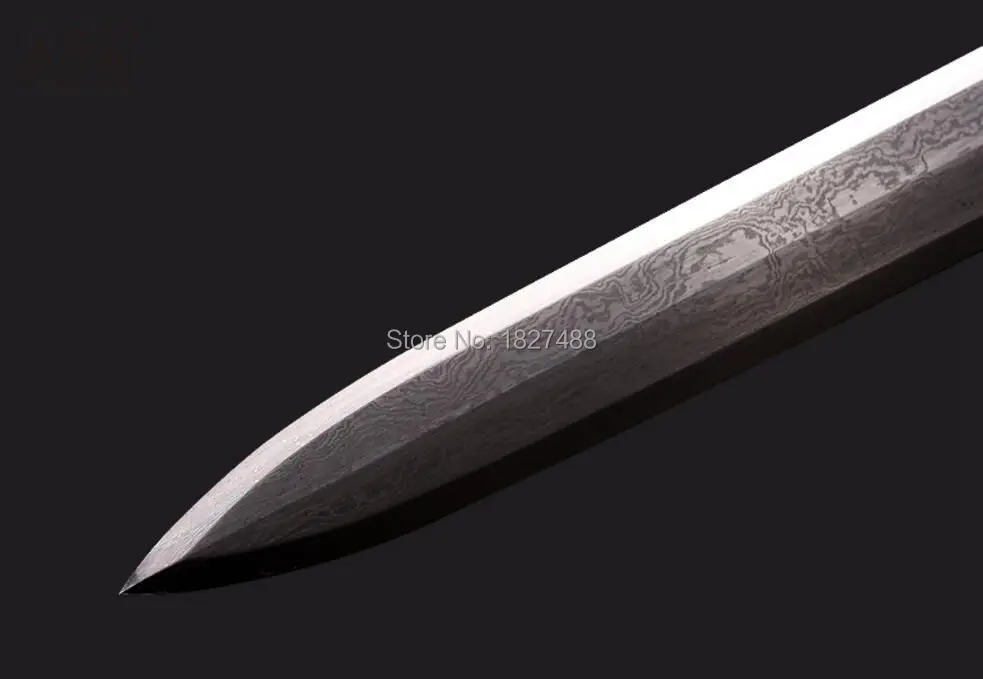 Ручной резной медный Dargon фитинги/Полный Тан сложенный дамасской стали двойной