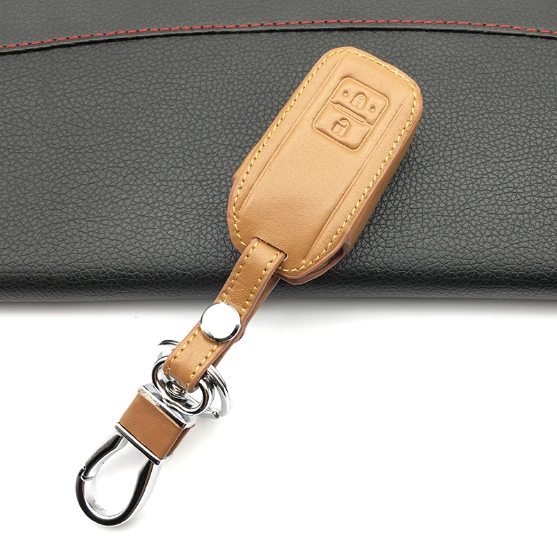 Кожаный чехол для автомобильного ключа с двумя кнопками Suzuki Swift 2017 2018 кожаный