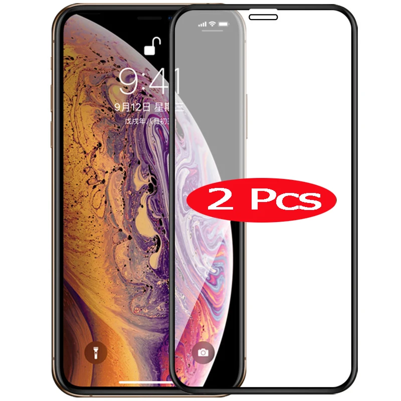 

Закаленное стекло для iPhone Xs Max X XR 5 5S 6 6S Plus 7 8 Plus, Защита экрана для iPhone 11 12 13 Pro Max 12 mini SE 2020, 2 шт.