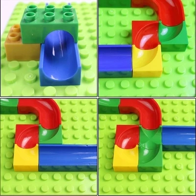 10 шт./Marble Run Duplo сборные пластиковые слайды блоки части аксессуары для детей