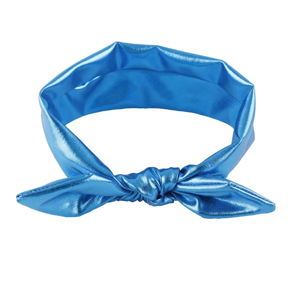 Милый кролик уха повязка Девушка золотые волосы лук узел ленты для волос